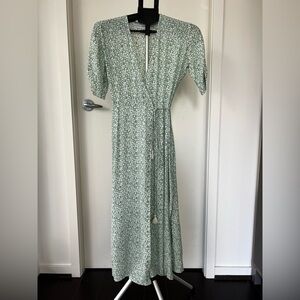 Faithfull the Brand Sage Floral Maxi Dress